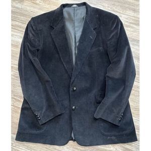 David Taylor Men's Vintage Black Corduroy Sports Coat - Check Measurements